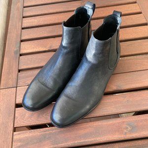 Vince "Aldous" black leather chelsea boots. 12
